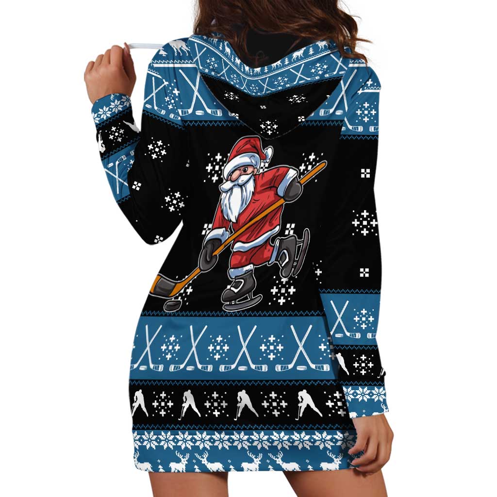 Happy Hockeyday Christmas Hoodie Dress Xmas Holiday Patterns - Wonder Print Shop