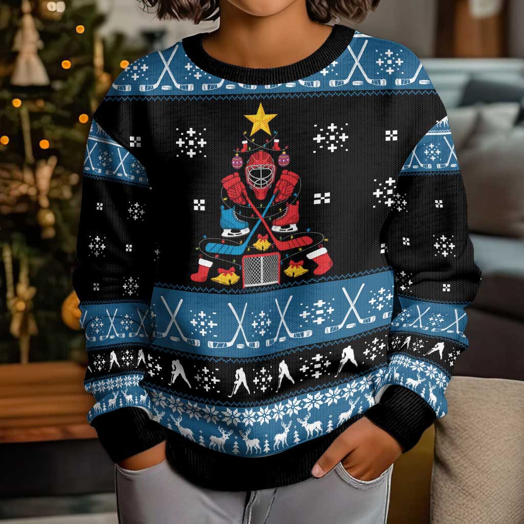 Happy Hockeyday Christmas Kid Ugly Christmas Sweater Xmas Holiday Patterns - Wonder Print Shop