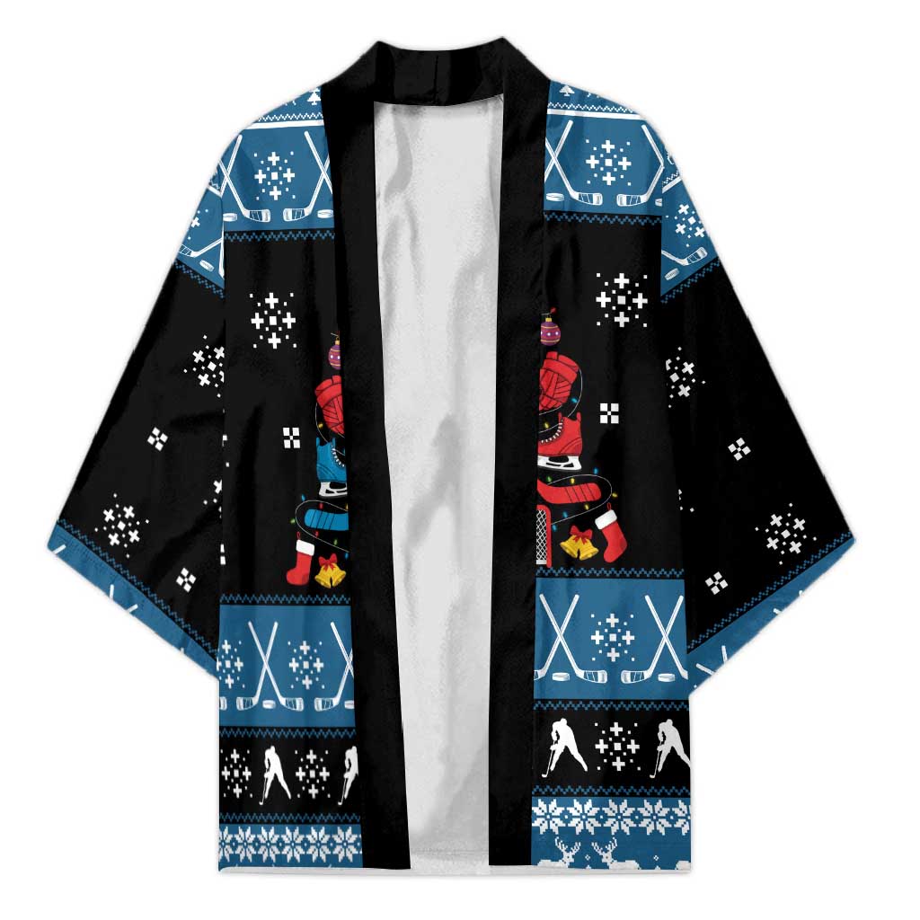 Happy Hockeyday Christmas Kimono Xmas Holiday Patterns - Wonder Print Shop