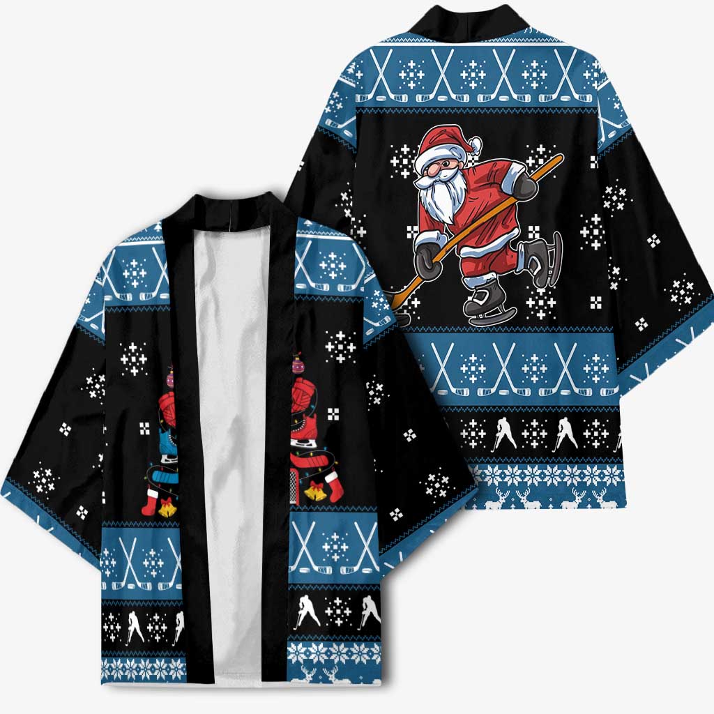 Happy Hockeyday Christmas Kimono Xmas Holiday Patterns - Wonder Print Shop