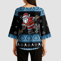 Happy Hockeyday Christmas Kimono Sleeve Blouse Xmas Holiday Patterns - Wonder Print Shop