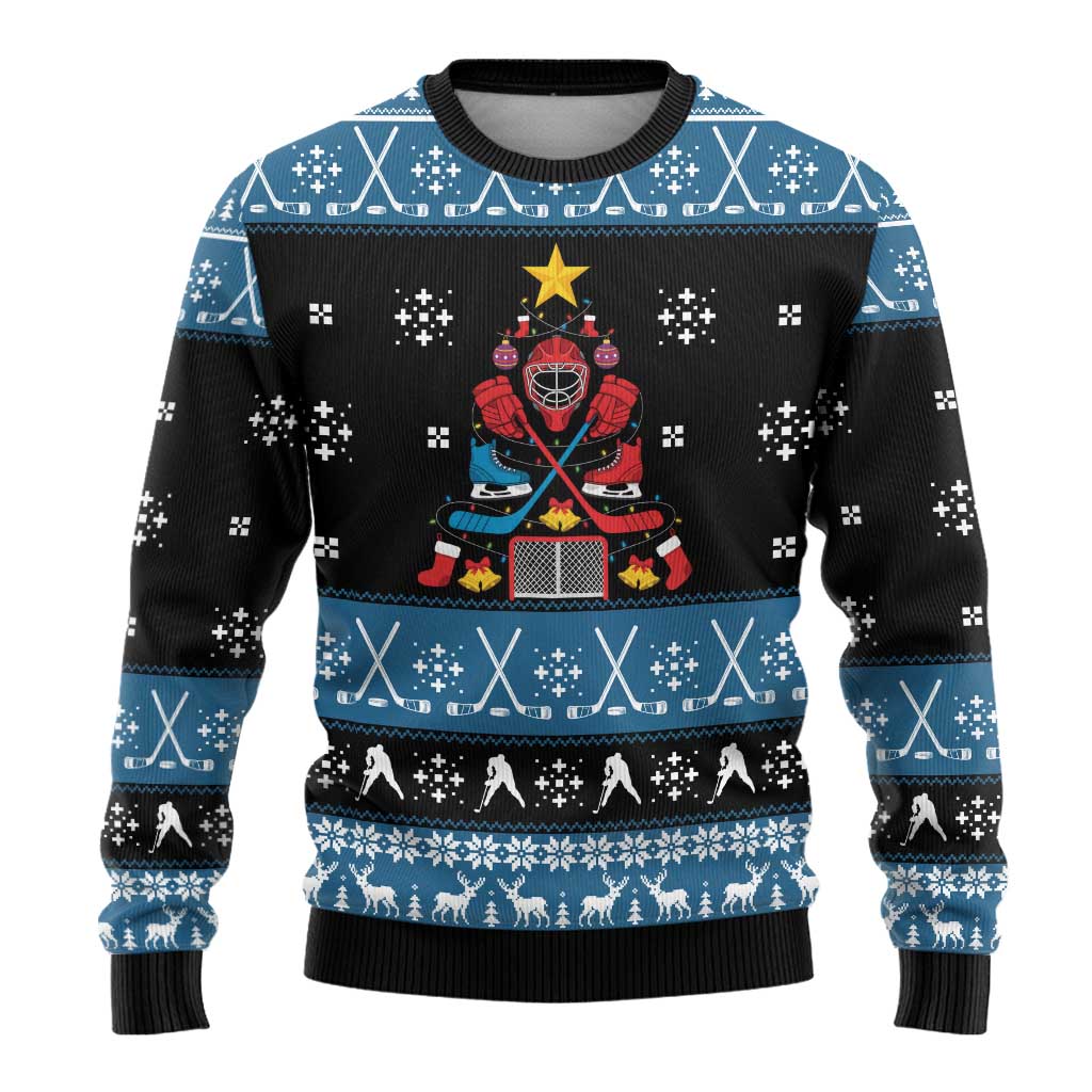 Happy Hockeyday Christmas Ugly Christmas Sweater Xmas Holiday Patterns - Wonder Print Shop
