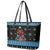 Happy Hockeyday Christmas Leather Tote Bag Xmas Holiday Patterns - Wonder Print Shop