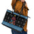 Happy Hockeyday Christmas Leather Tote Bag Xmas Holiday Patterns - Wonder Print Shop