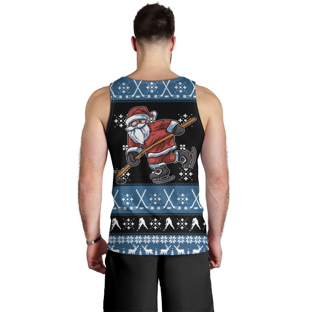 Happy Hockeyday Christmas Men Tank Top Xmas Holiday Patterns - Wonder Print Shop