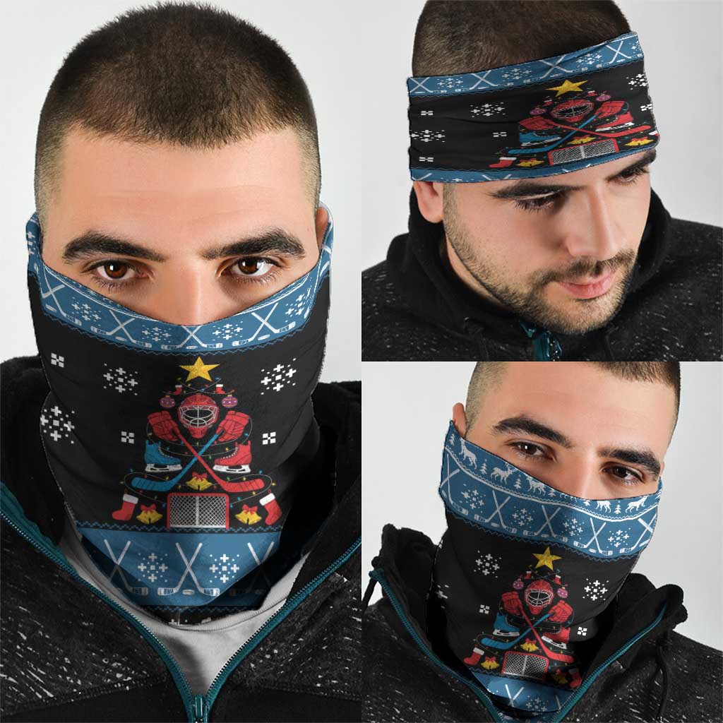 Happy Hockeyday Christmas Neck Gaiter Xmas Holiday Patterns - Wonder Print Shop