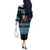 Happy Hockeyday Christmas Off The Shoulder Long Sleeve Dress Xmas Holiday Patterns - Wonder Print Shop