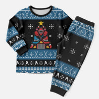 Happy Hockeyday Christmas Pajama Set Xmas Holiday Patterns - Wonder Print Shop