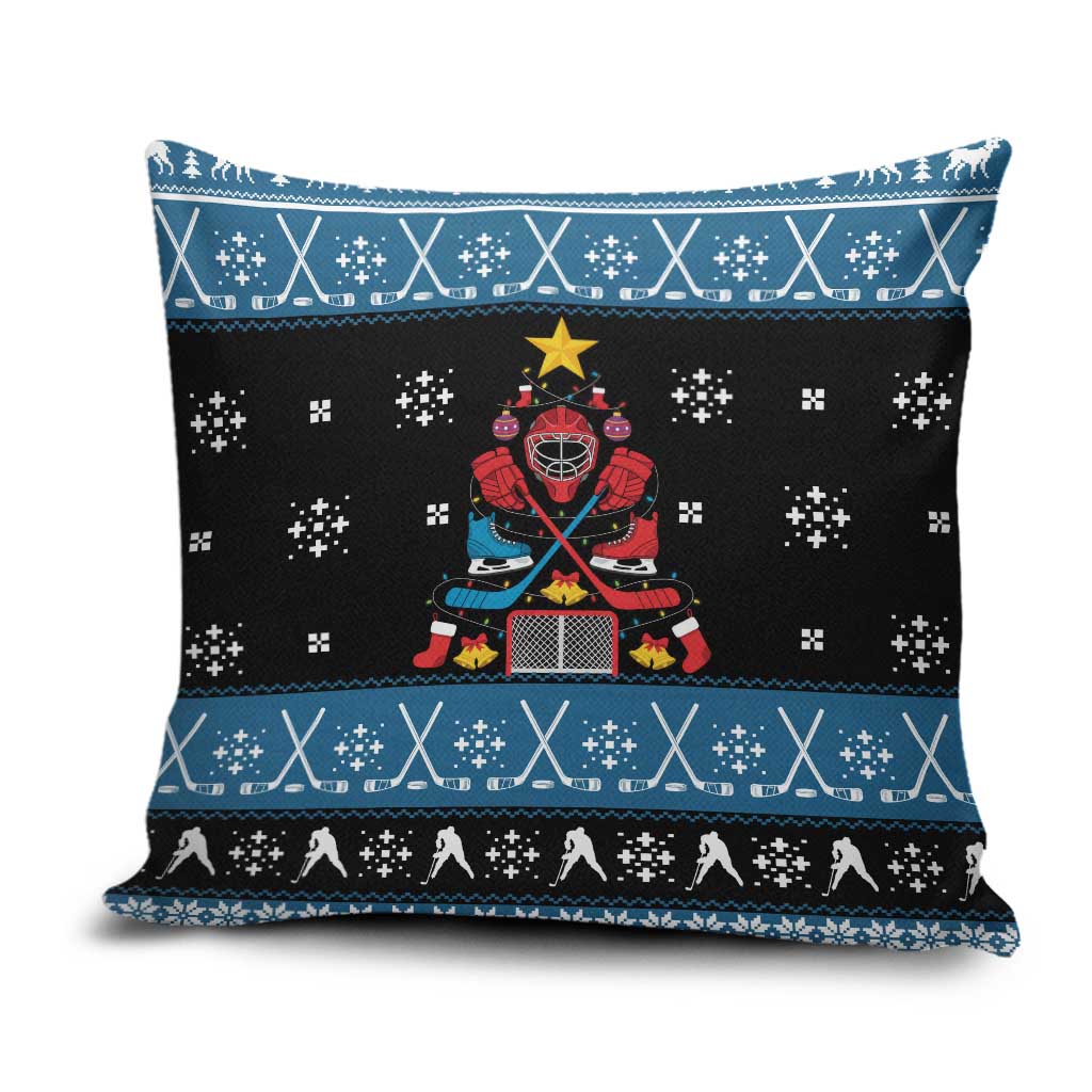 Happy Hockeyday Christmas Pillow Cover Xmas Holiday Patterns - Wonder Print Shop