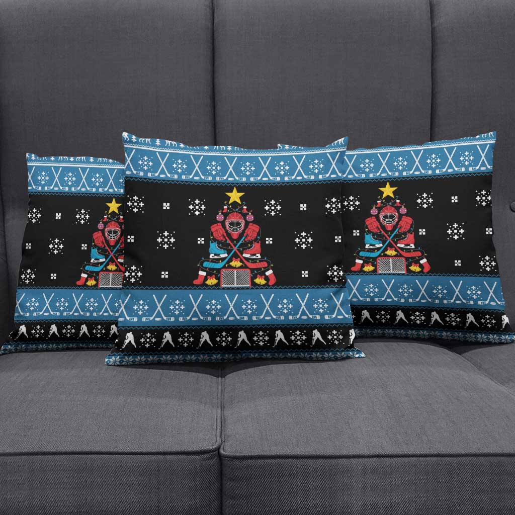 Happy Hockeyday Christmas Pillow Cover Xmas Holiday Patterns - Wonder Print Shop