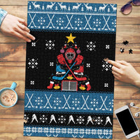 Happy Hockeyday Christmas Puzzle Xmas Holiday Patterns - Wonder Print Shop