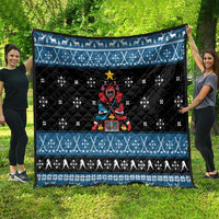 Happy Hockeyday Christmas Quilt Xmas Holiday Patterns - Wonder Print Shop