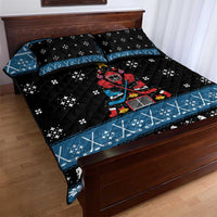 Happy Hockeyday Christmas Quilt Bed Set Xmas Holiday Patterns - Wonder Print Shop