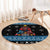 Happy Hockeyday Christmas Round Carpet Xmas Holiday Patterns - Wonder Print Shop