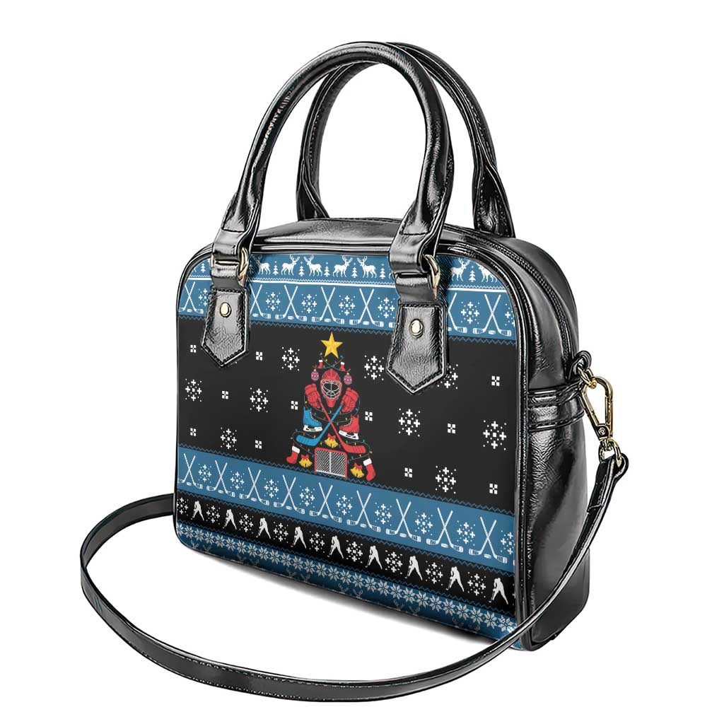 Happy Hockeyday Christmas Shoulder Handbag Xmas Holiday Patterns - Wonder Print Shop