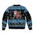 Happy Hockeyday Christmas Sleeve Zip Bomber Jacket Xmas Holiday Patterns - Wonder Print Shop