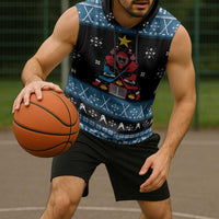 Happy Hockeyday Christmas Sleeveless Hoodie Xmas Holiday Patterns - Wonder Print Shop