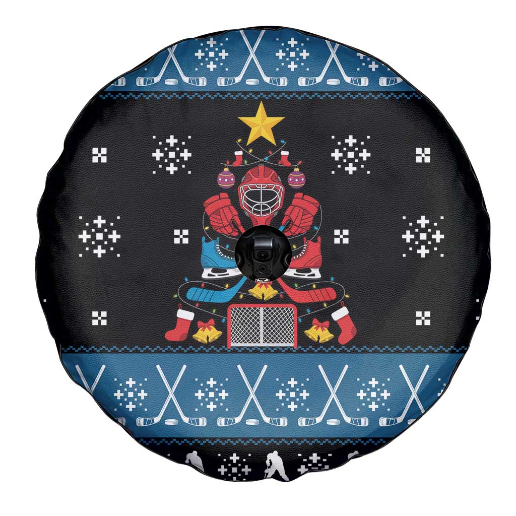 Happy Hockeyday Christmas Spare Tire Cover Xmas Holiday Patterns - Wonder Print Shop