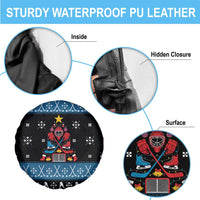 Happy Hockeyday Christmas Spare Tire Cover Xmas Holiday Patterns - Wonder Print Shop