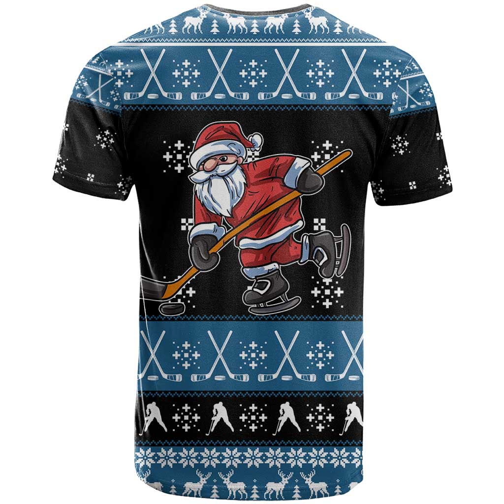 Happy Hockeyday Christmas T Shirt Xmas Holiday Patterns - Wonder Print Shop
