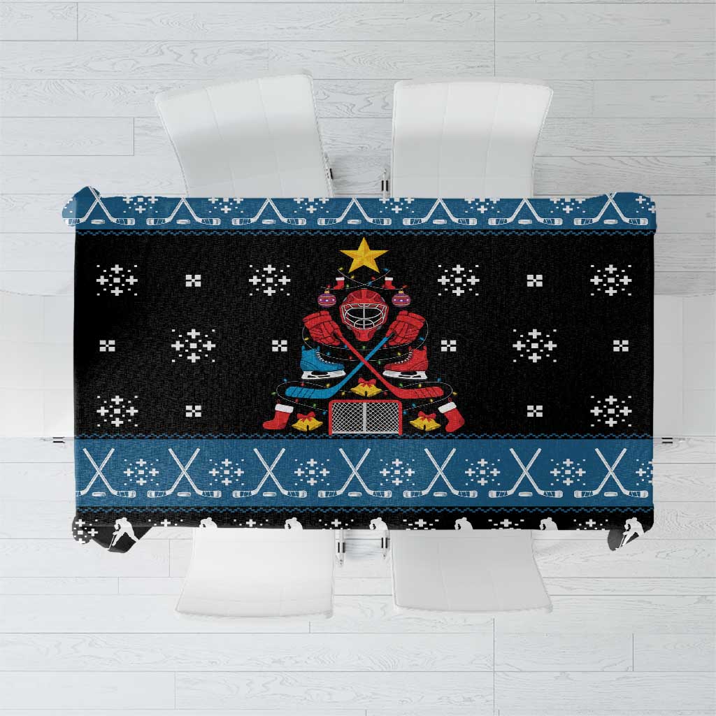 Happy Hockeyday Christmas Tablecloth Xmas Holiday Patterns - Wonder Print Shop