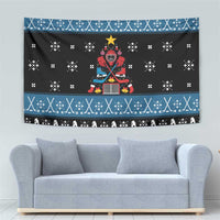 Happy Hockeyday Christmas Tapestry Xmas Holiday Patterns - Wonder Print Shop