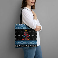 Happy Hockeyday Christmas Tote Bag Xmas Holiday Patterns - Wonder Print Shop