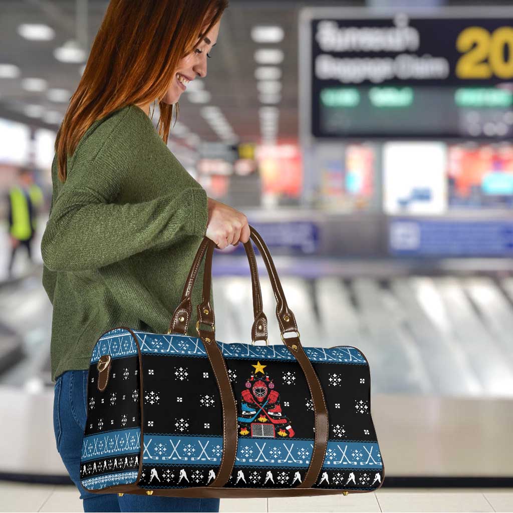 Happy Hockeyday Christmas Travel Bag Xmas Holiday Patterns - Wonder Print Shop