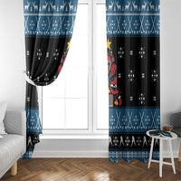 Happy Hockeyday Christmas Window Curtain Xmas Holiday Patterns - Wonder Print Shop
