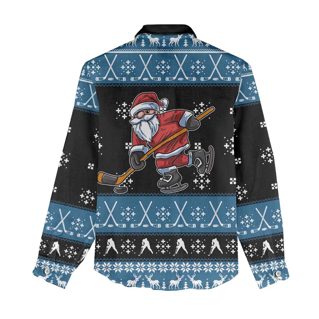 Happy Hockeyday Christmas Women Casual Shirt Xmas Holiday Patterns - Wonder Print Shop