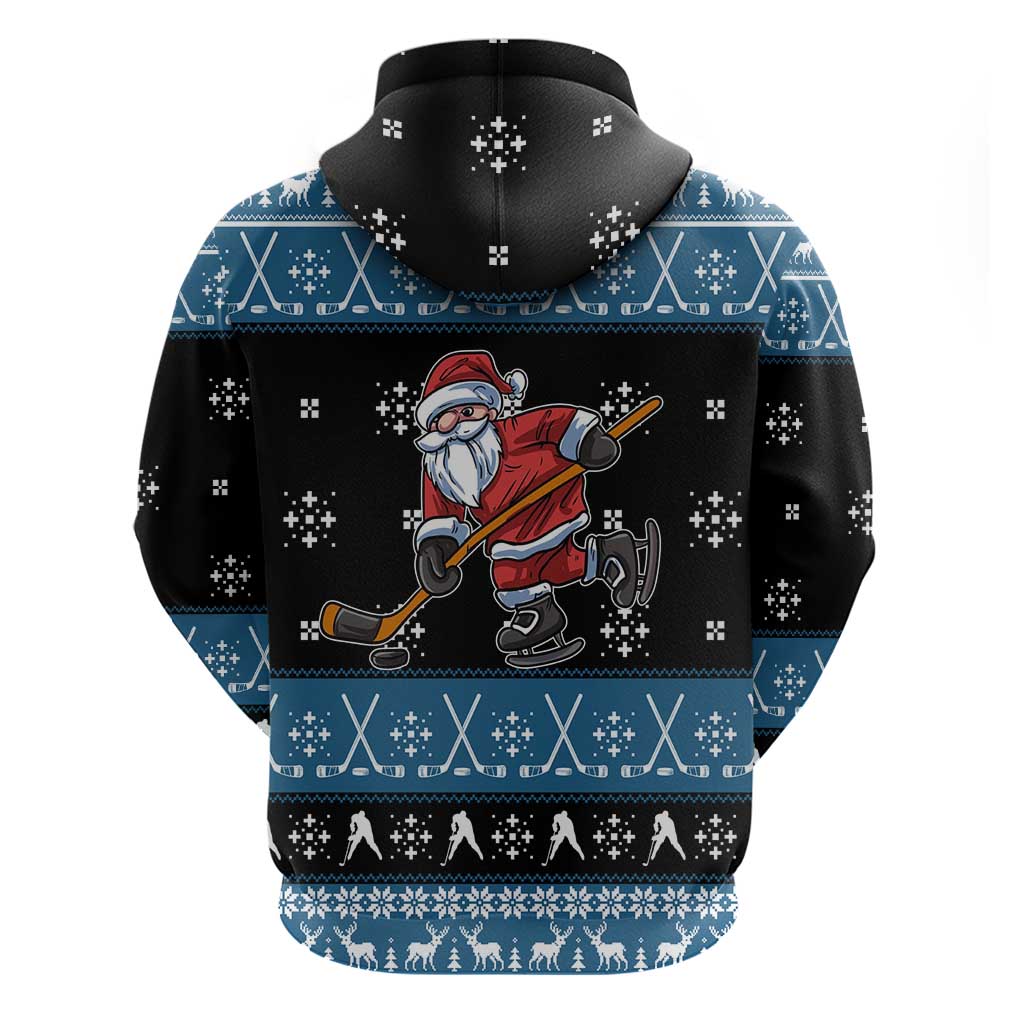 Happy Hockeyday Christmas Zip Hoodie Xmas Holiday Patterns - Wonder Print Shop