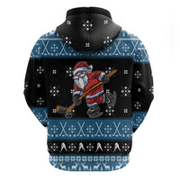 Happy Hockeyday Christmas Zip Hoodie Xmas Holiday Patterns - Wonder Print Shop