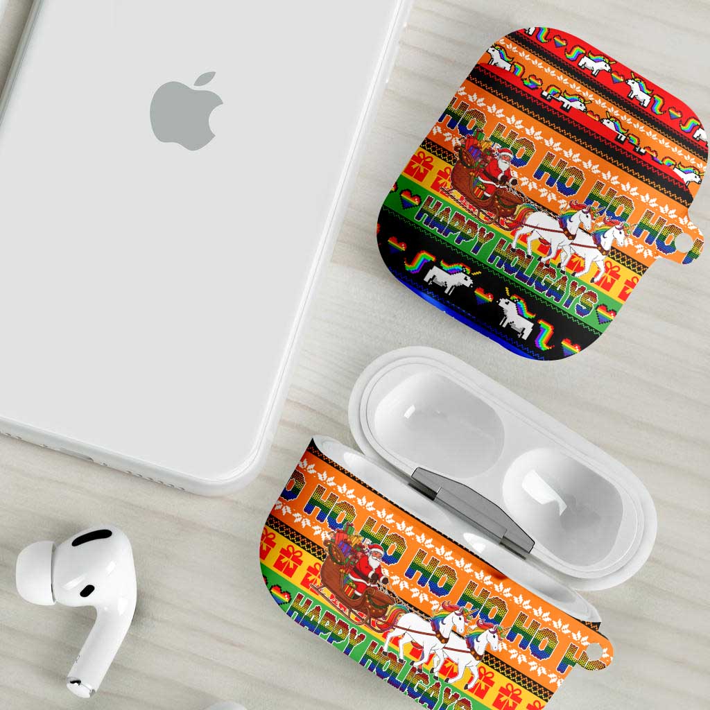 Happy Holigays Christmas AirPods Case Xmas Holiday Patterns - Wonder Print Shop