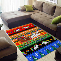 Happy Holigays Christmas Area Rug Xmas Holiday Patterns - Wonder Print Shop