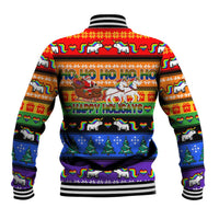 Happy Holigays Christmas Baseball Jacket Xmas Holiday Patterns - Wonder Print Shop