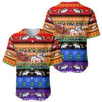 Happy Holigays Christmas Baseball Jersey Xmas Holiday Patterns - Wonder Print Shop