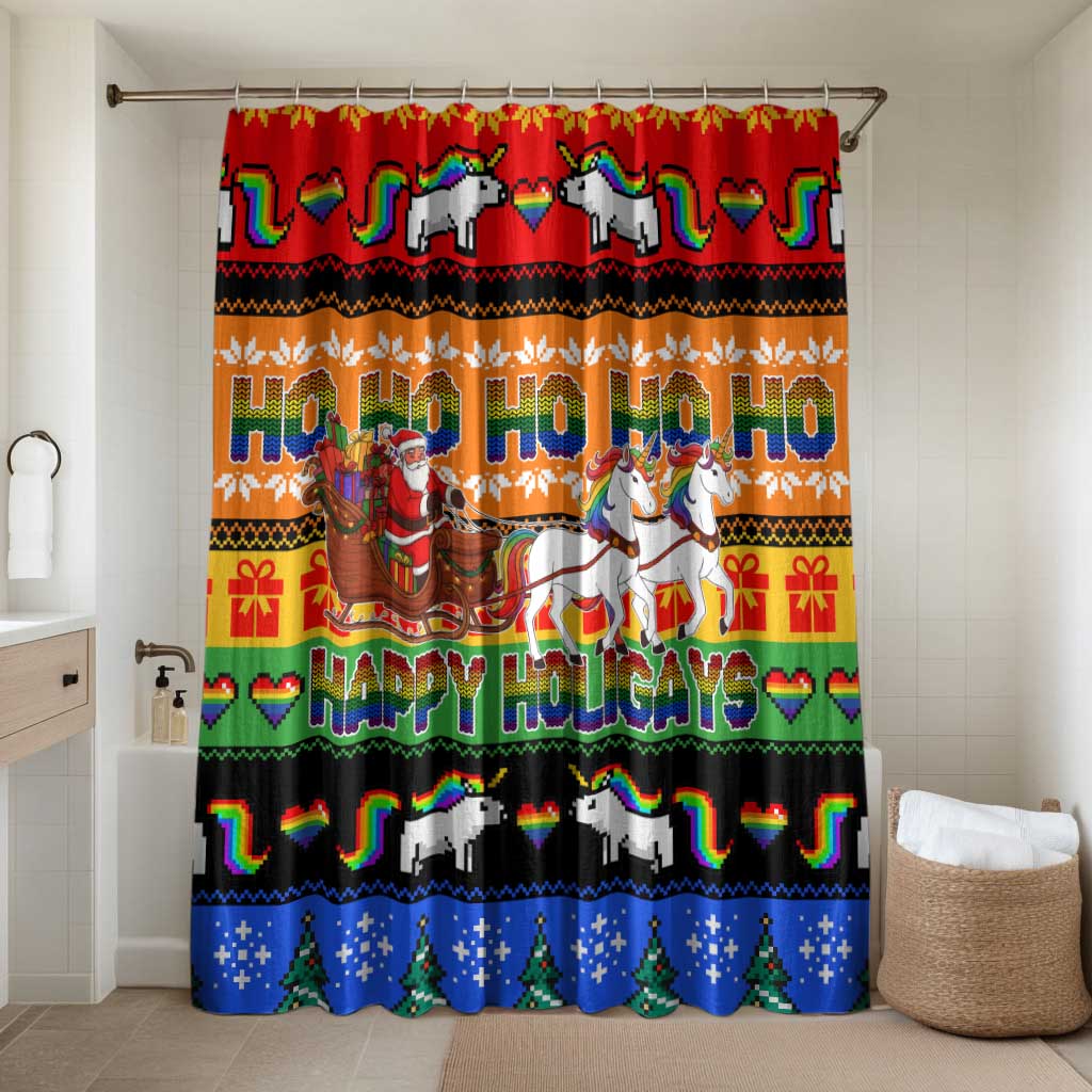 Happy Holigays Christmas Bathroom Set Xmas Holiday Patterns - Wonder Print Shop