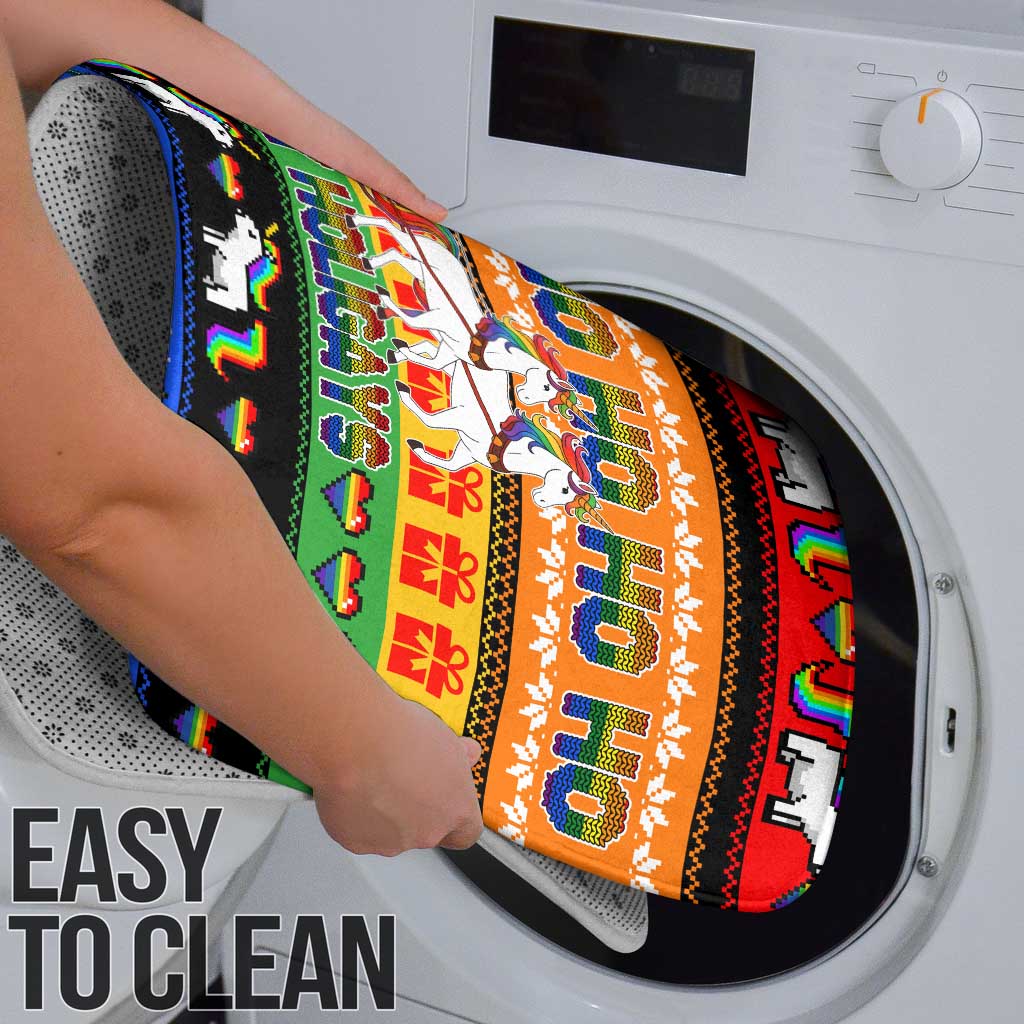 Happy Holigays Christmas Bathroom Set Xmas Holiday Patterns - Wonder Print Shop