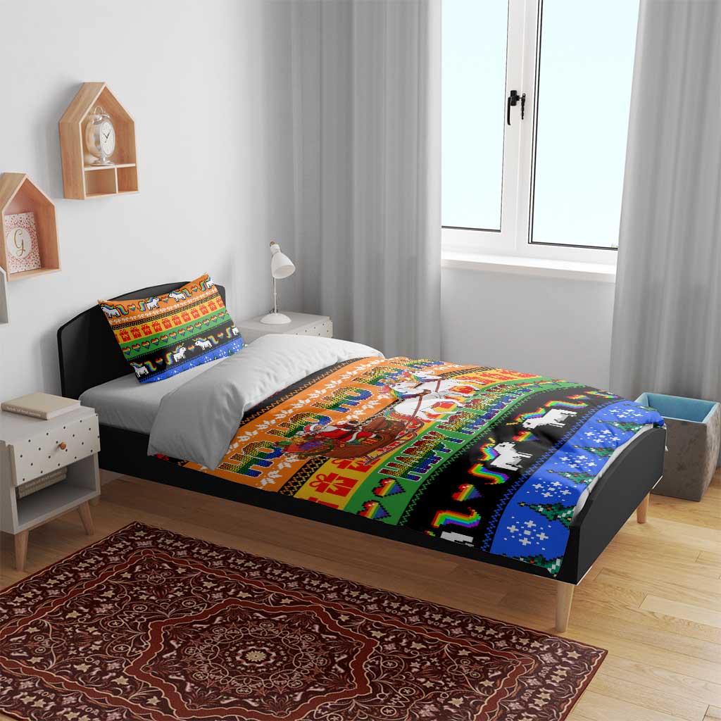 Happy Holigays Christmas Bedding Set Xmas Holiday Patterns - Wonder Print Shop