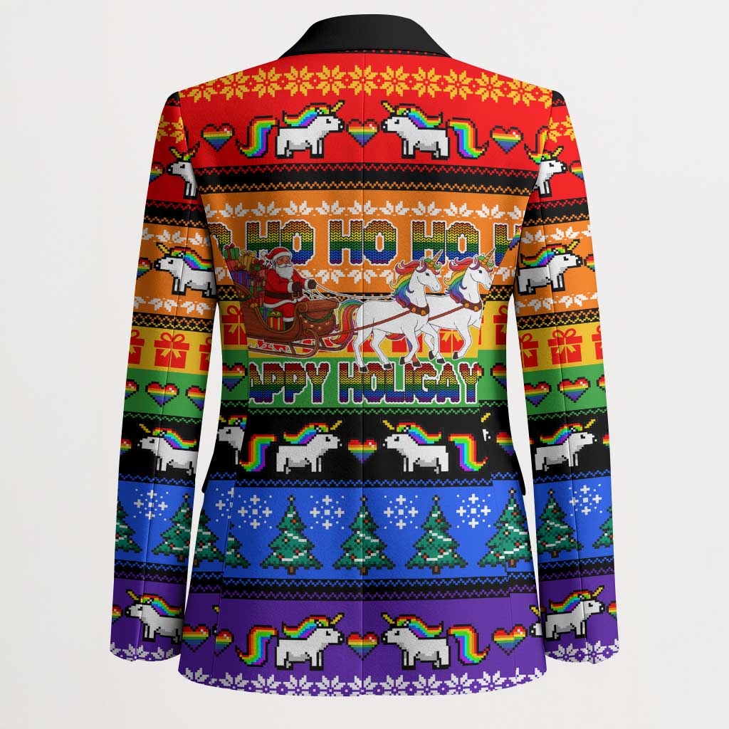 Happy Holigays Christmas Blazer Xmas Holiday Patterns - Wonder Print Shop