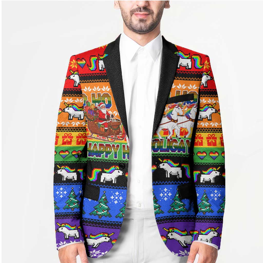 Happy Holigays Christmas Blazer Xmas Holiday Patterns - Wonder Print Shop