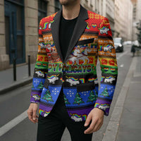 Happy Holigays Christmas Blazer Xmas Holiday Patterns - Wonder Print Shop