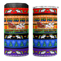 Happy Holigays Christmas 4 in 1 Can Cooler Tumbler Xmas Holiday Patterns - Wonder Print Shop