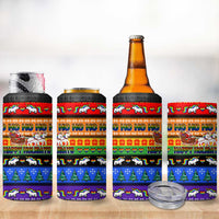 Happy Holigays Christmas 4 in 1 Can Cooler Tumbler Xmas Holiday Patterns - Wonder Print Shop