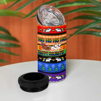 Happy Holigays Christmas 4 in 1 Can Cooler Tumbler Xmas Holiday Patterns - Wonder Print Shop