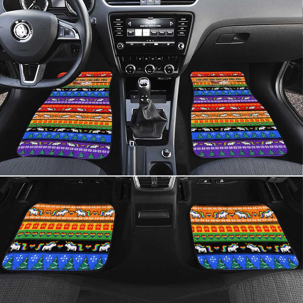 Happy Holigays Christmas Car Mats Xmas Holiday Patterns - Wonder Print Shop