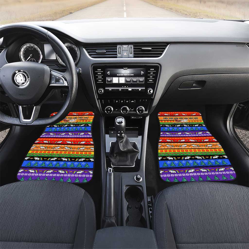 Happy Holigays Christmas Car Mats Xmas Holiday Patterns - Wonder Print Shop