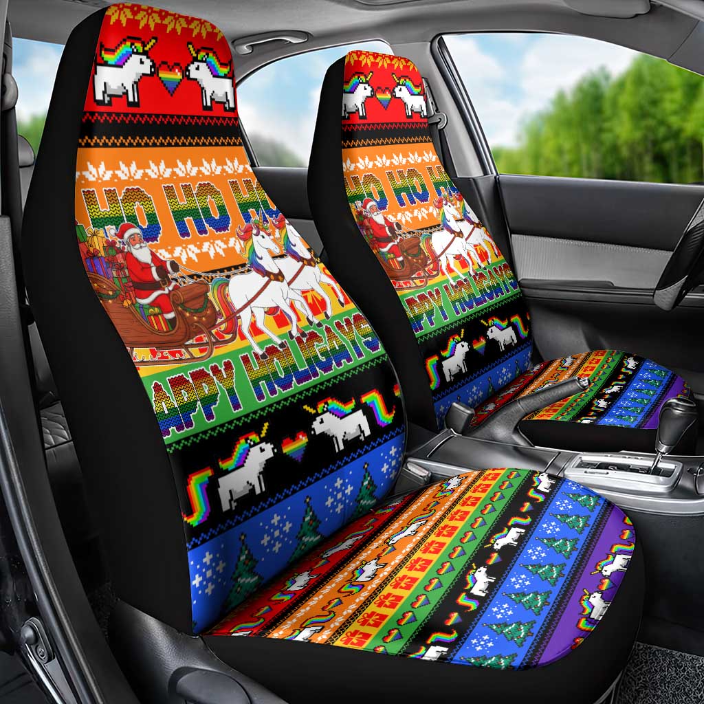 Happy Holigays Christmas Car Seat Cover Xmas Holiday Patterns - Wonder Print Shop