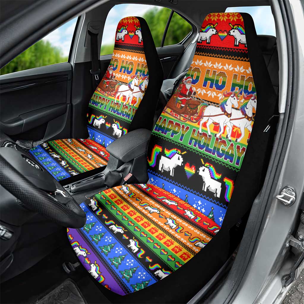 Happy Holigays Christmas Car Seat Cover Xmas Holiday Patterns - Wonder Print Shop