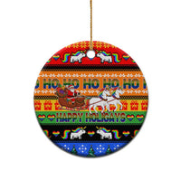 Happy Holigays Christmas Ceramic Ornament Xmas Holiday Patterns - Wonder Print Shop